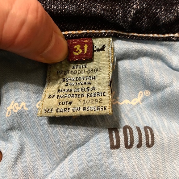 7 For All Mankind Dojo Distressed Cropped - Sz 31 - Picture 15 of 16